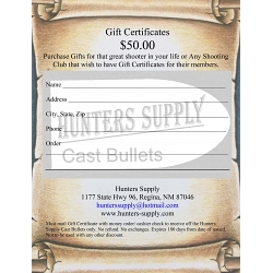 $ 50.00 Gift Certificate